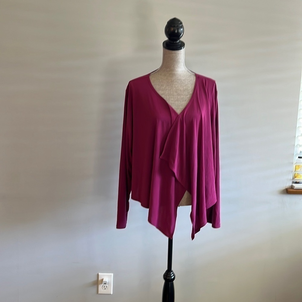 The Look by Randolph Duke size 3x brand new open front cardigan in a pink color